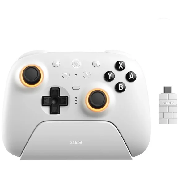 8BitDo Ultimate 2 Bluetooth Controller for Switch, Switch 2, PC&Windows,Switch Pro Controller with TMR Joysticks,Tactile/Hall Triggers,Programmable L4/R4 Bumpers,2 Back Paddle Buttons,RGB Ring