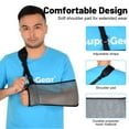 thumbnail image 5 of SupreGear Shoulder Support, Mesh Arm Sling, Adjustable Lightweight, Breathable, Right/Left, Dark Gray, 5 of 8