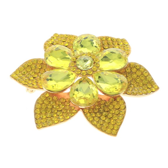 Crystal Flower Brooch