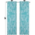 thumbnail image 3 of Coolnut Room Darkening Window Curtains Panels Drapes Abstract Geometric Mermaid Scales Thermal Insulated Grommet Blackout Curtains 84x55in 2 Panels, 3 of 4