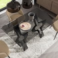 thumbnail image 5 of Furniture of America Saginaw Gray Glass Top Dining Table in Black, 5 of 9