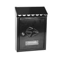 thumbnail image 3 of Buzón montado en la pared, buzón con cerradura, buzones de correo modernos, caja porta periódicos al aire libre para decoración de sobres comerciales Negro, 3 of 8