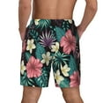 thumbnail image 2 of Lsque Mens Swim Trunks Green Tropical Leaves Pattern - Bathing Suit Compression Liner - Beach Swim Shorts Swimwear - (S-3XL) - Stretch Quick Dry -Medium, 2 of 9