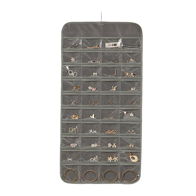 CSChome Jewelry Storage Organizer Jewelry Hanging Organizer 48/80 Pocket Large Capacity for Earrings Bracelets