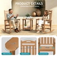thumbnail image 6 of SUUNYN Set of 4 Outdoor Rocking Chairs, HDPE Porch Rockers for Patio Deck, All-Weather, 380lbs Load, Brown, 6 of 9
