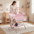 thumbnail image 3 of Infans Baby Changing Table w/Storage Bag Shelf Toys Lockable Wheels Adjustable Heights, 3 of 7
