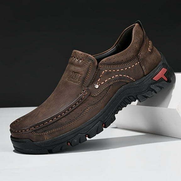 Men's All-Season Slip-On Loafers, Wear in Spring and Autumn, Dressy Shoes, Durable Non-Slip Outdoor Shoes for Daily Office