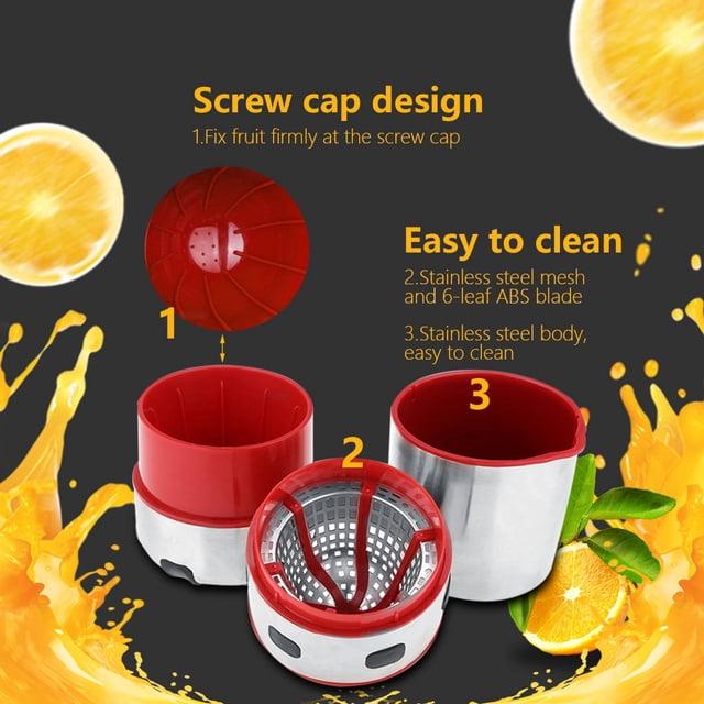 Exprimidor, Exprimidor manual de mano con colador y contenedor, Exprimidor manual Exprimidor de naranja cítrico para limón, lima, cítrico Khall JY03371