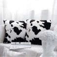 thumbnail image 1 of Cow Print Pillow Case Cover Couch Cushion Case Decorative Square Throw Pillow Covers for Sofa Hoom, 2 pcs, 1 of 5