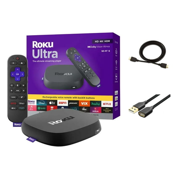 Reproductor de streaming Roku Ultra Ultimate 4K con Voice Remote Pro