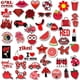 thumbnail image 2 of Tít. Producto: YOKSAS 50PCS Pegatinas Rojas p/ Botellas Agua Laptop HydroFlasks, Pegatinas Estéticas Impermeables p/ Mac Computer Teléfono Guitarra Niños Adolescentes Niñas, 2 of 3