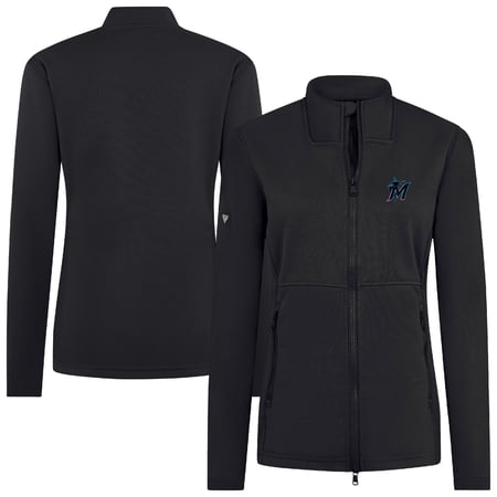 Women s Levelwear Black Miami Marlins Driven Insignia 2.0 Full-Zip Jacket