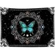 thumbnail image 2 of Liangnv Tapiz De Pared De Mariposa Tapices De Mariposas Trippy Verde Azulado Mandala Bohemio En Blanco Y Negro Colgante De Pared Tapiz Estético De Fase Lunar Vintage F, 2 of 5