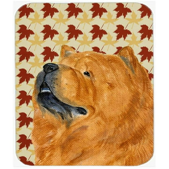 Chow Chow Fall Leaves Portrait Mouse Pad, Hot Pad Or Trivet