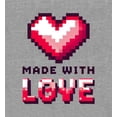 thumbnail image 4 of "Made With Love" Youth Heather Gray Crew Neck Short Sleeve Tee-Medium, 4 of 4