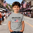 thumbnail image 2 of Bainana Boys' American Flag Tee Shirts Short Sleeve Graphic Tops Kids Crew Neck 250 Years Of Freedom Celebration Tees For 4Th Of July Size 6-7 Years Grey, 2 of 4
