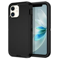 I-HONVA Compatible with iPhone 12/iPhone 12 Pro Case,3-Layer Military Grade Drop Protection Anti-Slip Bumper Rugged Shockproof Dustproof Protection 6.1 inch Phone Case,Black