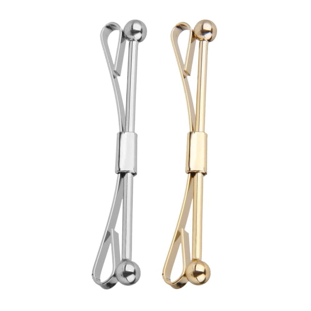 1 par de alfileres de barra para cuello, conjunto de pinzas, palo de solapa, broches de insignia para el cuello, alfileres para hombres, accesorios de Zulema Clip de corbata para hombre