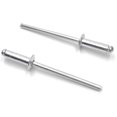 thumbnail image 1 of HSHDLDF 100 Pcs Rivets pour Store en Aluminium 1/8 Pouces x 1/2 Pouces, Rivets Pop 3,2 x 12,7 mm, Lot de 100 (Argent), 1 of 6