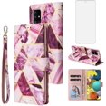 thumbnail image 1 of Compatible avec Samsung Galaxy A51 4G Étui Portefeuille Protecteur d'Écran en Verre Trempé Support de Carte à Rabat, 1 of 5