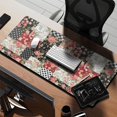thumbnail image 2 of Long Mouse Pads for Desk,Pioneer Flower Floral Print Pattern Desk Mats on Top Of Desks, Desk Mouse Pad Extra Large with 3mm Non-Slip Base and Stitched Edge for Gaming,Office,Work,Home 35.4"x15.7", 2 of 6
