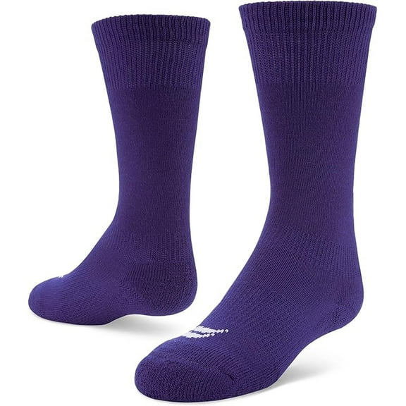 Sof Sole Baseball/Softball Over-The-Calf Team Athletic Performance Socks, Purple, Xsmall 9-13Y, 2 Pair