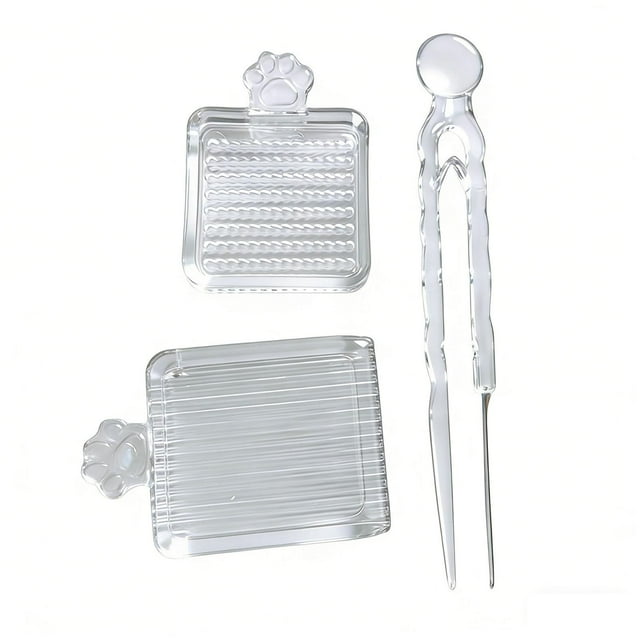Fiocias 3-Piece Bead Collection Tray for Melting Beads, Sorting Tray for 2.6mm Beads, Creative Organizer Accessory in PP, Practical Sorting Function, Suitable Clear