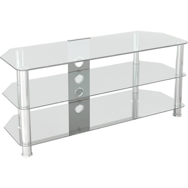 AVF Classic Corner Glass TV Stand with Cable Management for 55" TV
