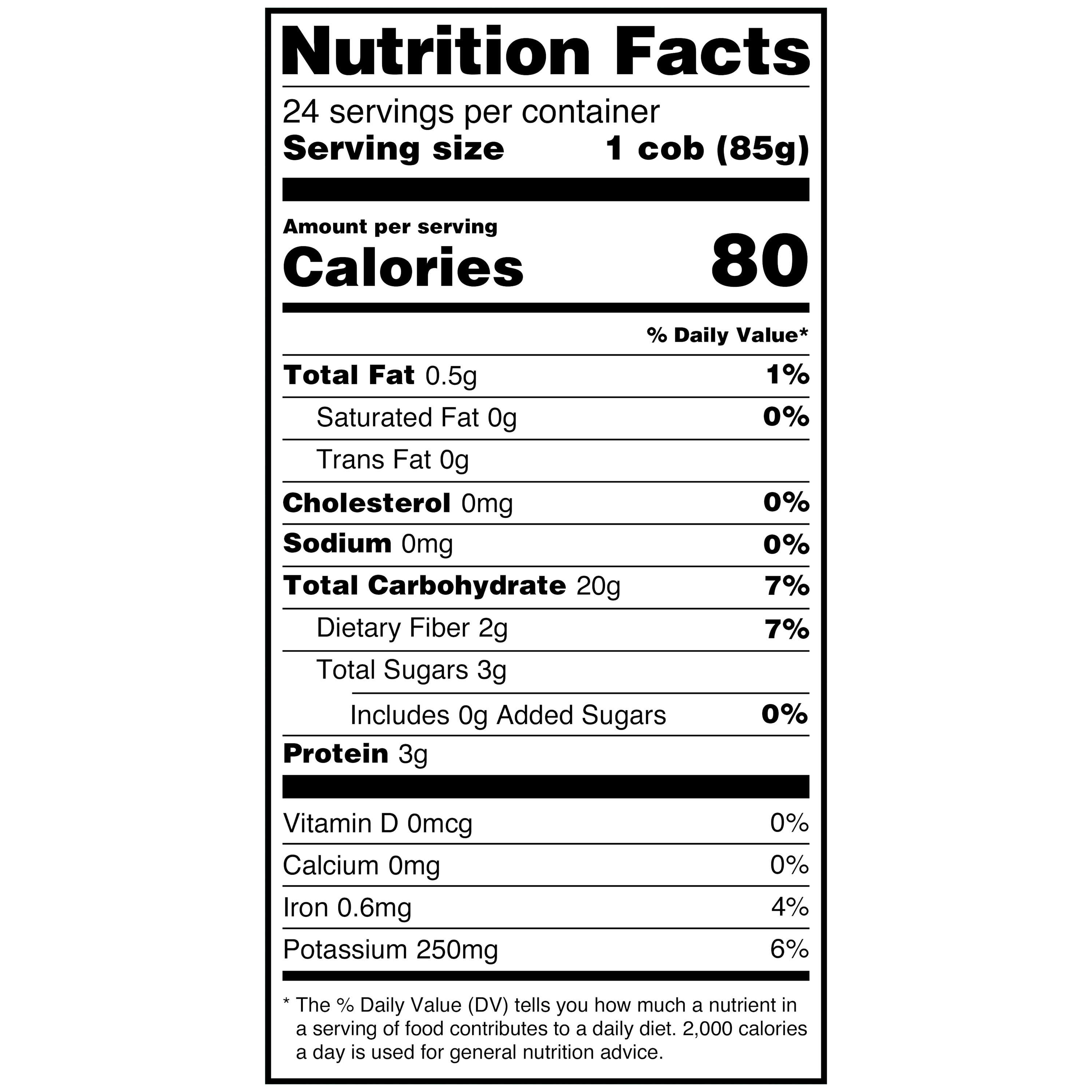 Great Value Corn on The Cob, 24 Count (Frozen)