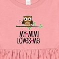 thumbnail image 4 of Inktastic My Mimi Loves Me Girls Owl Girls Baby Dress, 4 of 5