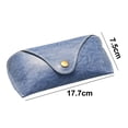 thumbnail image 2 of Glasses case, Leather, Blue, 2 of 6
