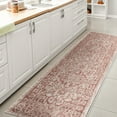 thumbnail image 5 of JONATHAN Y SANTA MONICA 2 x 10 Runner Rug, Malta Bohemian Medallion Textured Weave - Red/Taupe, SMB104A-210, 5 of 5