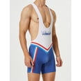 thumbnail image 3 of Men's Wrestling Singlet Bodysuit Active Underwear One Piece Sleeveless Sport Jumpsuits Stretchy Boxers Leotard Outfit Sleeveless Jockstrap White XX-Large, 3 of 5