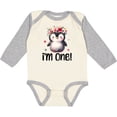 thumbnail image 3 of Inktastic Babys First Birthday Penguin 1 Year Old Girl Girls Long Sleeve Baby Bodysuit, 3 of 5