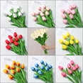 thumbnail image 3 of 20pcs/3pc/5pc/10pc Bouquet Silicone Artificial Tulip Wedding Home Decoration Bouquet with Stems for Home Wedding Decoration, 3 of 9