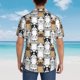 thumbnail image 4 of Fotbe French Bulldog 2 Camisa Hawaiana para Hombre Unisex – Camisa Casual de Verano con Botones de Manga Corta de Algodón y Lino,3X-Large, 4 of 7