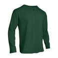 thumbnail image 3 of ZUKMRJPC Men's Linen Shirts Casual Long Sleeve Round Neck Button Up Solid Color Pullover Tees Lightweight Breathable Daily Tops, 3 of 7