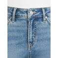 thumbnail image 6 of Time and Tru Women’s Mid Rise Straight Leg Jeans, 30" and 28" Inseams, Sizes 0-22, 6 of 6