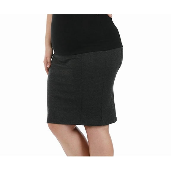 InstantFigure Curvy Plus Size Short Pencil Skirt with Back Zip 16807MC