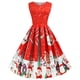thumbnail image 1 of Vestidos de Navidad Para Mujer Vestido de Encaje Con Estampado Delgado Vestido Sin Mangas Con Cuello Redondo Odeerbi  ODB201011, 1 of 7