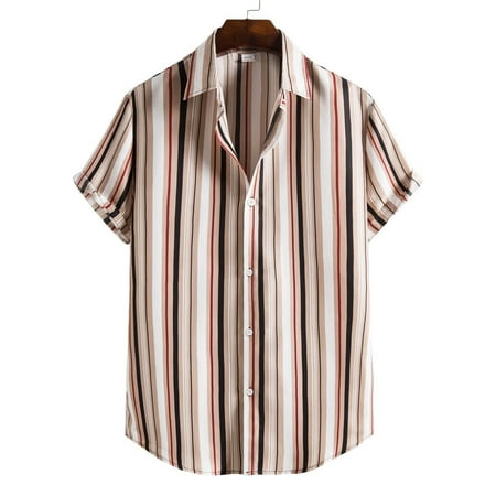 

Leutsin Men s Big & Tall V-Neck Undershirts Fashion Man V-Neck Short Sleeve Tops T-Shirt Summer Solid Button Blouse