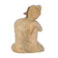 thumbnail image 3 of Hand Carved Resting Buddha Statue Made from Sustainable Hibiscus Wood, 3 of 5
