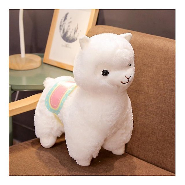 Llama Peluche Animal Muñeca Grande Peluche Abrazo Almohada Suave,Blanco 50cm,11 Afortunado Sencillez