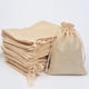 thumbnail image 2 of Bolsa de tela, 50 piezas, bolsitas de tela pequeñas, bolsita de algodón de 13 x 18 cm, bolsa de arpillera, bolsa de tela con cordón, bolsas de regalo para joyas, bolsita de té reutilizable (l), 2 of 5