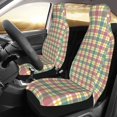 thumbnail image 3 of ZICANCN Car Seat Covers Front Seats Only, Red Green Plaid Check Automotive Seat Covers Protectors for Cars Trucks Suv 2 Pack, 3 of 8