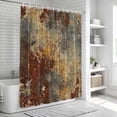 thumbnail image 6 of Brown Gray Shower Curtain, Waterproof Shower Curtains for Bathroom, Rustic Abstract Gradient Mottled Texture Washable Fabric Bathtub Curtain Set Bath Decor with 12 Hooks Standard 72"x72", 6 of 8