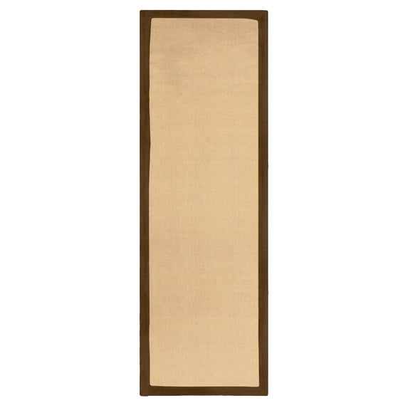 Handmade Natural Jute Chocolate Indoor Hallway Runner Rug by Blue Nile Mills