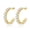 Gold,April,June, variant on Pink Gold Plated Half Hoop Earrings for Women Trendy, Chunky Gold Hoops, Cubic Zirconia Huggie Earrings, Birthstone Cubic Zirconia Imitation Diamond Crystal Hypoallergenic Hoop