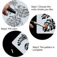 thumbnail image 2 of 30x30cm Leaves Stencils Templates Tropical Leaves Pattern Large Square Stencils Reusable Plastic Sign for Painting on Wood Wall Scrapbook Card Floor Canvas Drawing Tool DIY Decor Crafts, 2 of 9