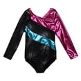 thumbnail image 1 of Ballet Leotardo de Gimnasia de Una Pieza Brillante para Niños - Negro, 6 SM SunniMix Leotardo metálico de manga larga, 1 of 7